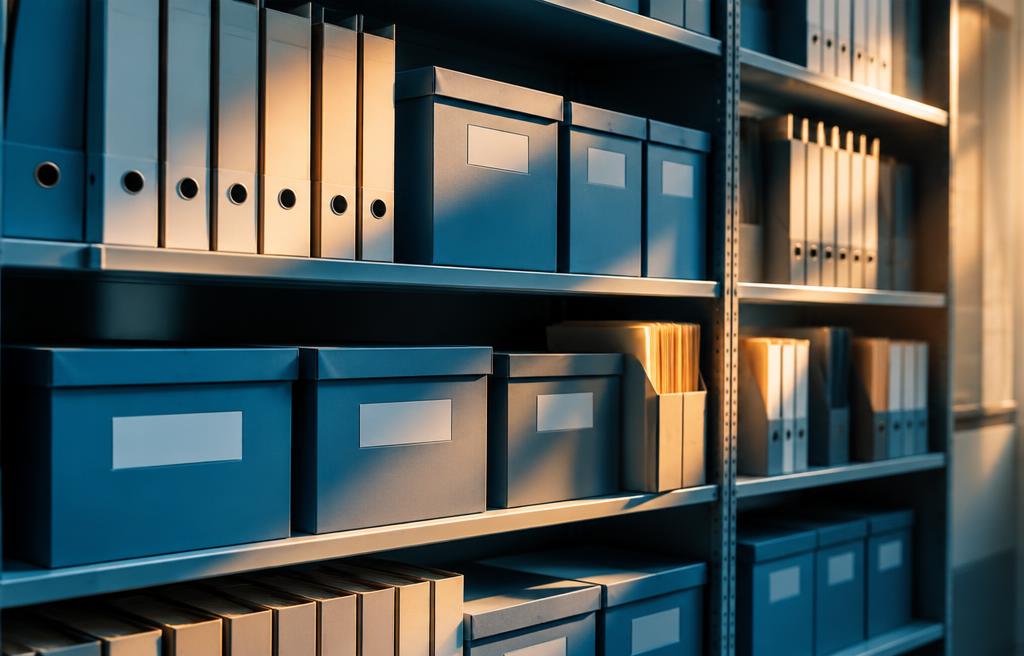 Organized archived business records